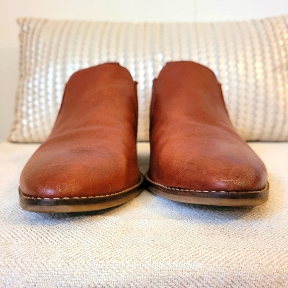 LUCKY BRAND leather bootie super soft quality leather slip on stacked heel shoe - Picture 13 of 17